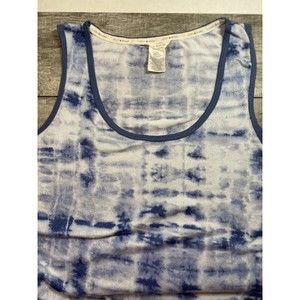 Lucky Brand Women’s Lounge Tank Top Blue Tie Dye Soft Pajama Top Boho XL